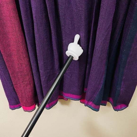 Injiri Wool Dress Handwoven Embroidered Folk Tunic Pink Purple Ethnic Boho Sz S - Picture 16 of 16